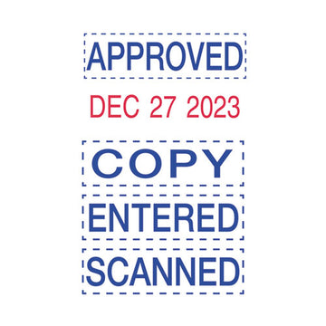 Trodat® Printy Economy Micro 5-in-1 Date Stamp, Self-inking, 0.75" X 1", Blue-red freeshipping - TVN Wholesale